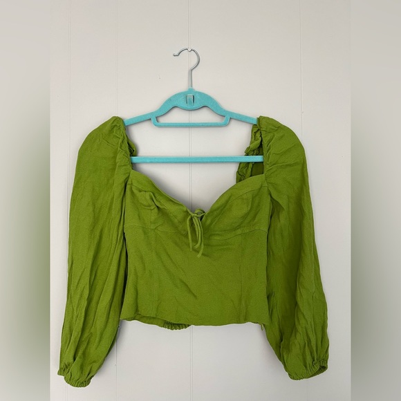 Aritzia Novella Blouse - Succulent Green - Picture 2 of 4